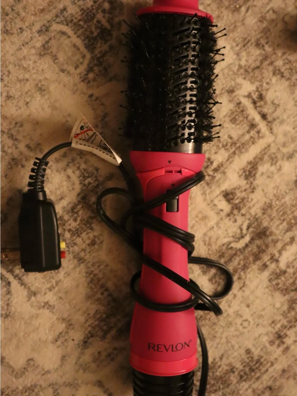 Revlon Pink and Black Rotating Hot Air Styling Brush